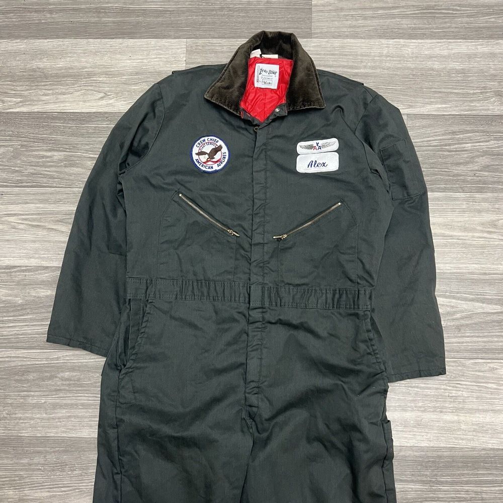 Walls Coveralls Mens XL American Airlines Crew Chief Mechanic Pilot Gray Walls